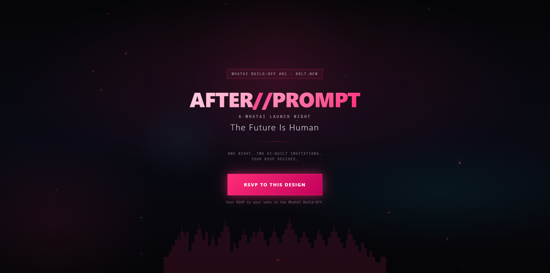 Bolt.new AFTER//PROMPT invitation preview