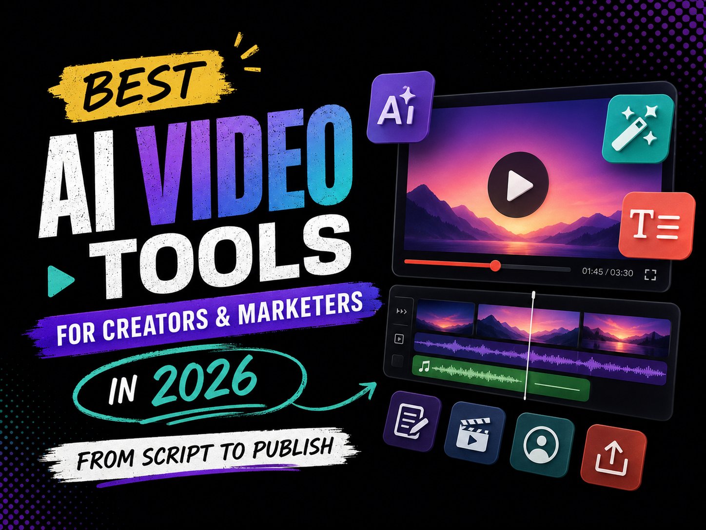 Best AI Video Tools for Creators and Marketers in 2026: From Script to Publish
