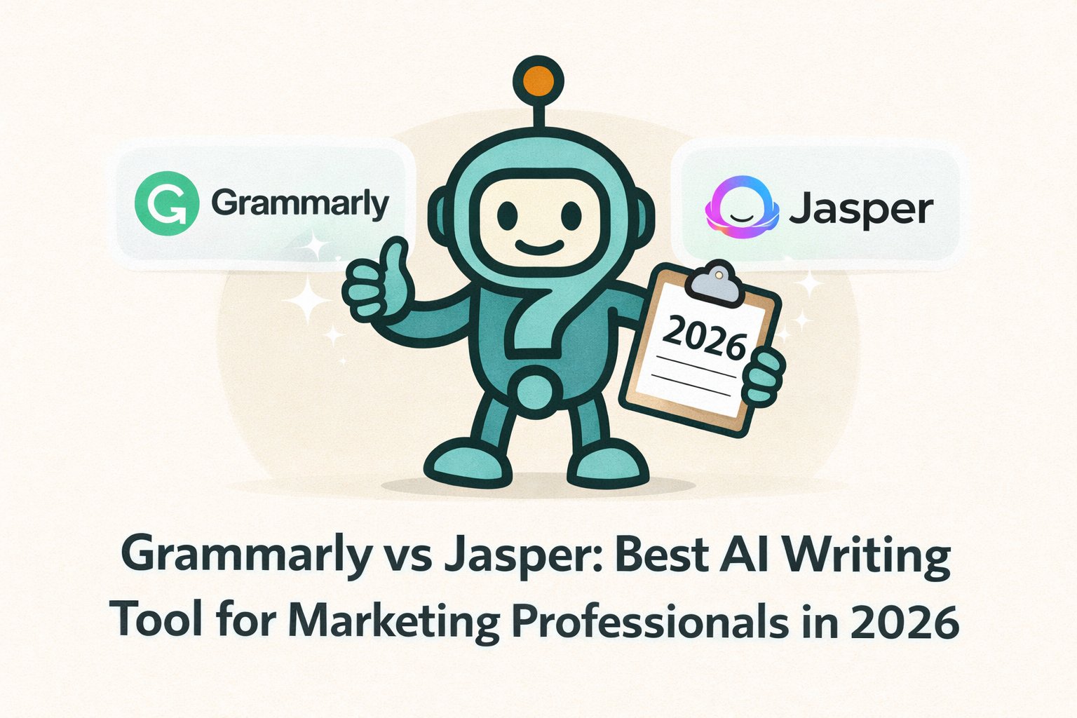 Grammarly vs Jasper: Best AI Writing Tool for Marketing Professionals in 2026