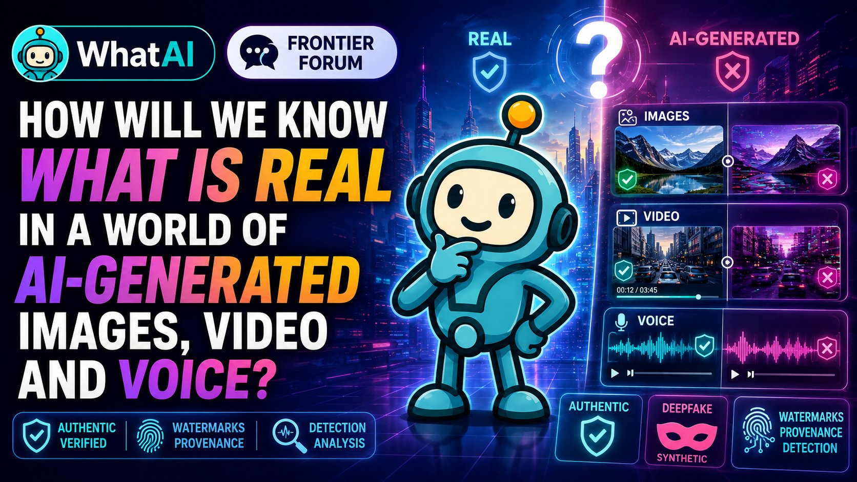 How Will We Know What Is Real in a World of AI-Generated Images, Video and Voice?