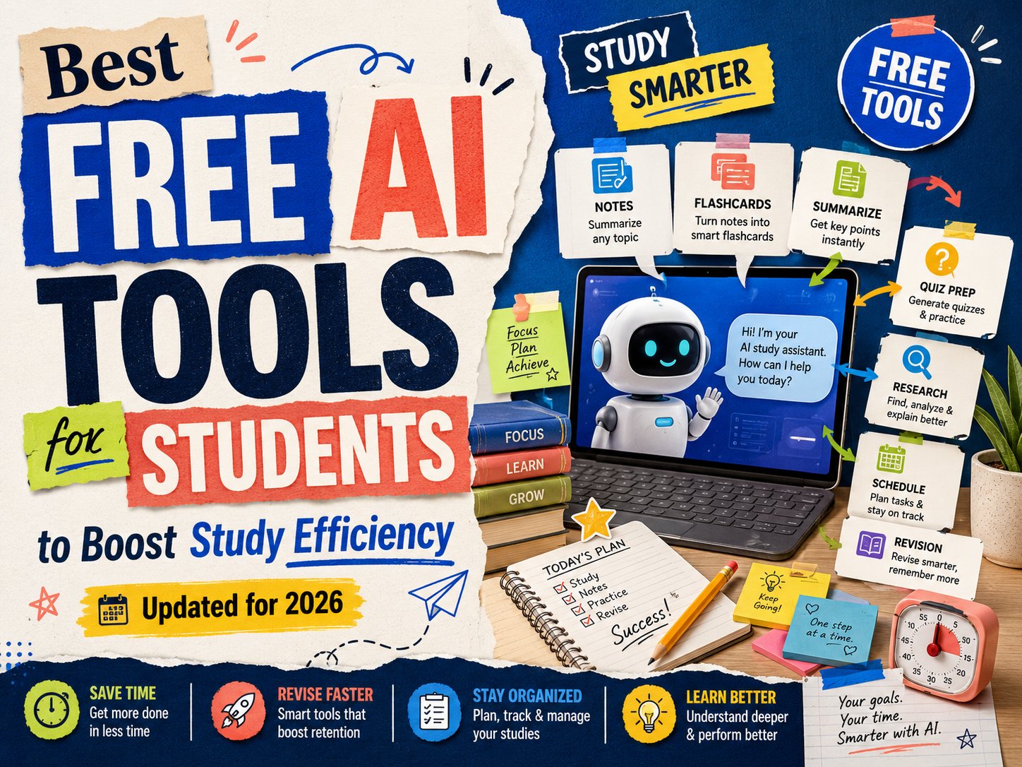 Best Free AI Tools for Students to Boost Study Efficiency (Updated for 2026)