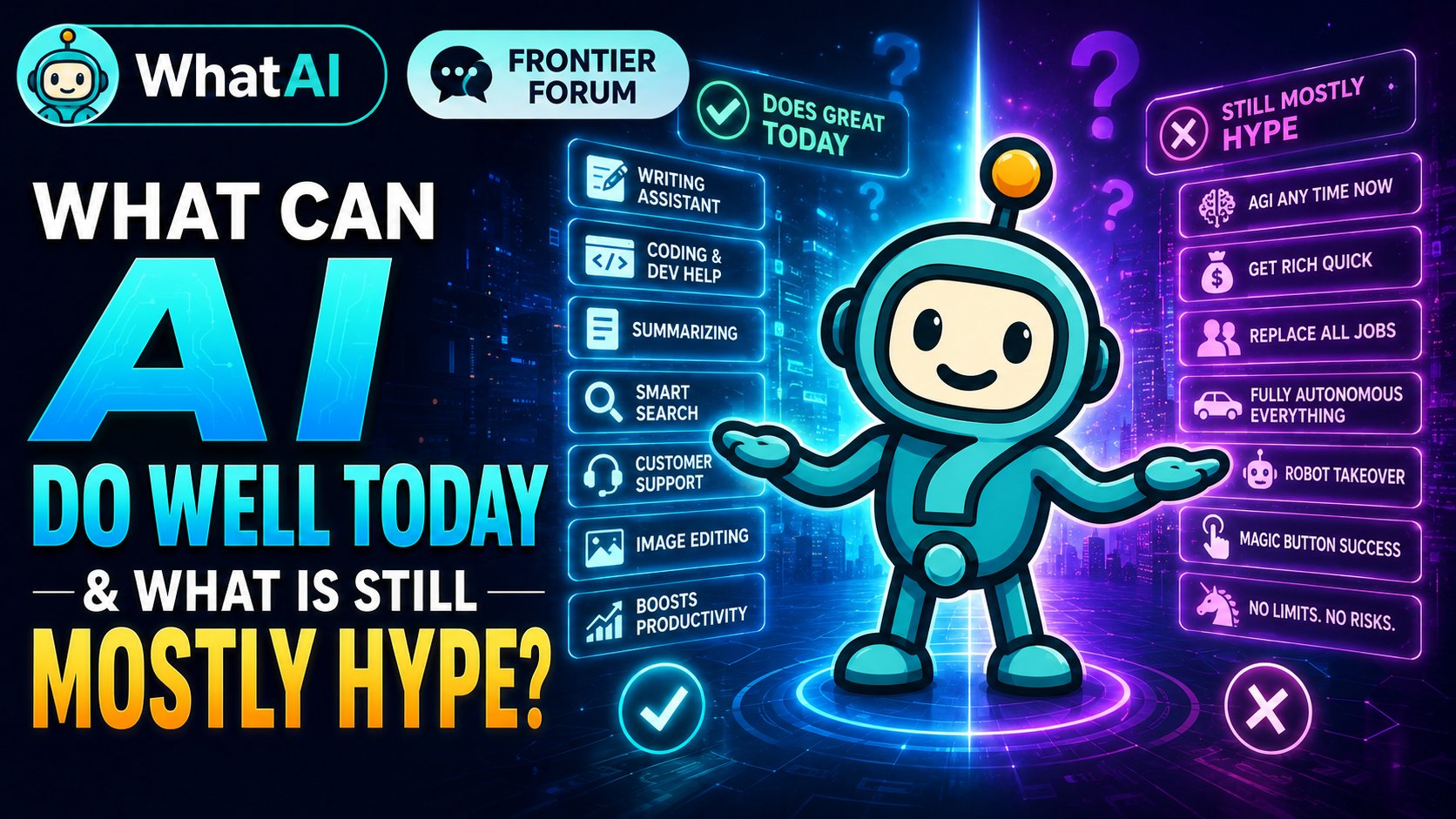 What Can AI Do Well Today & What Is Still Mostly Hype?