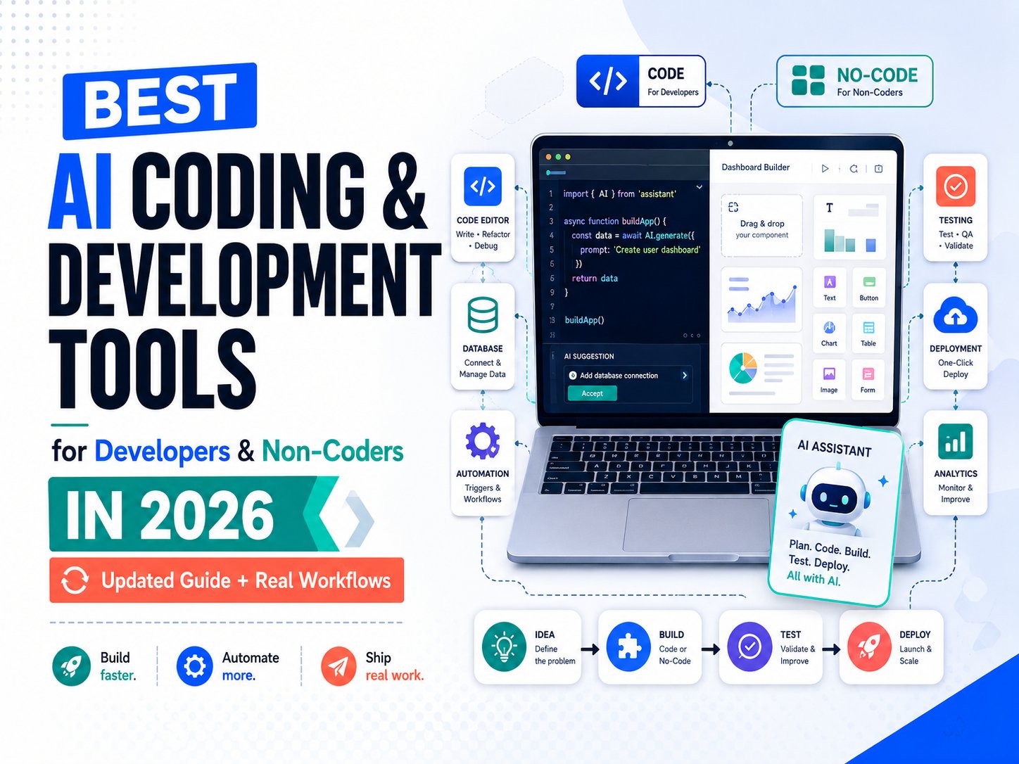 Best AI Coding & Development Tools for Developers and Non-Coders in 2026 (Updated Guide + Real Workflows)